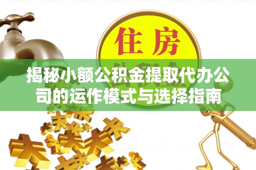 屏边揭秘小额公积金提取代办公司的运作模式与选择指南