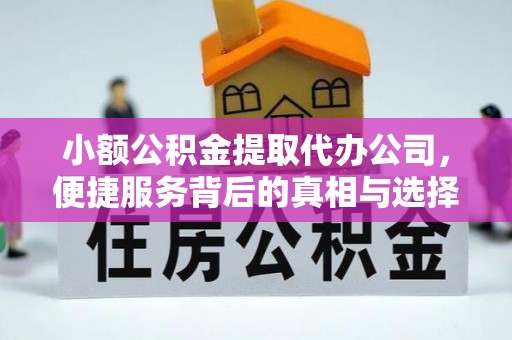 屏边小额公积金提取代办公司，便捷服务背后的真相与选择