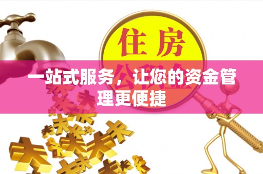 屏边一站式服务，让您的资金管理更便捷