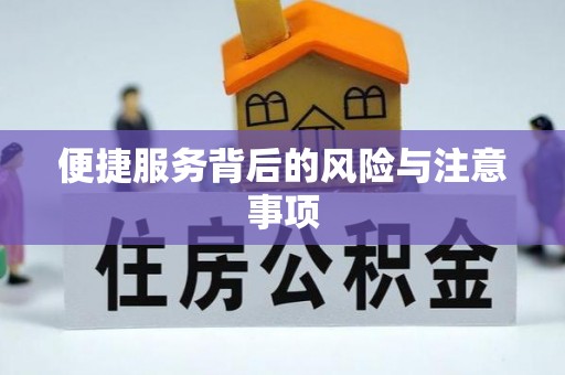 屏边便捷服务背后的风险与注意事项